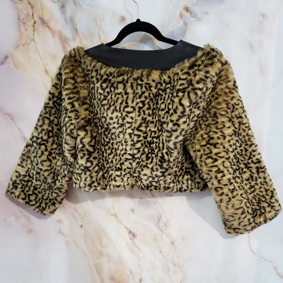 Faux fur leopard jacket - Picture 3 of 5